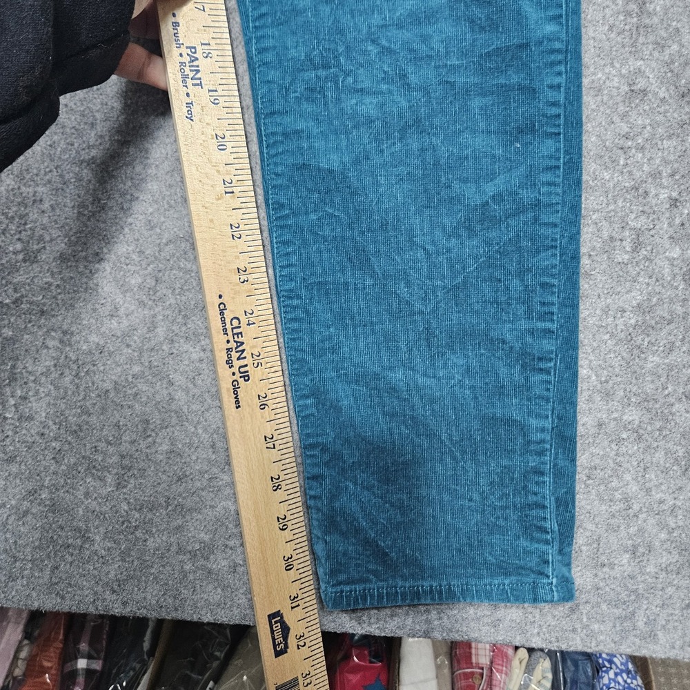 Edyson Hampton Skinny Jeans Womens 32 Long Teal Blue Corduroy Stretch 32x32 - Picture 10 of 12